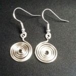 Silver Plated Celtic Style Wired Spiralled Earrings