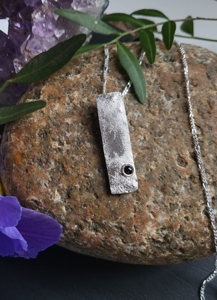 Heather Moor Amethyst Pendant - handmade by Loch Sealg Designs (view 2)