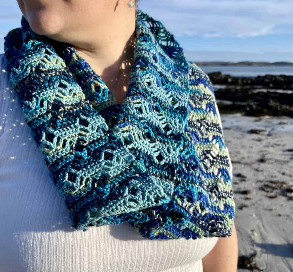 Stormy Seas Cowl - handmade by Lubadair