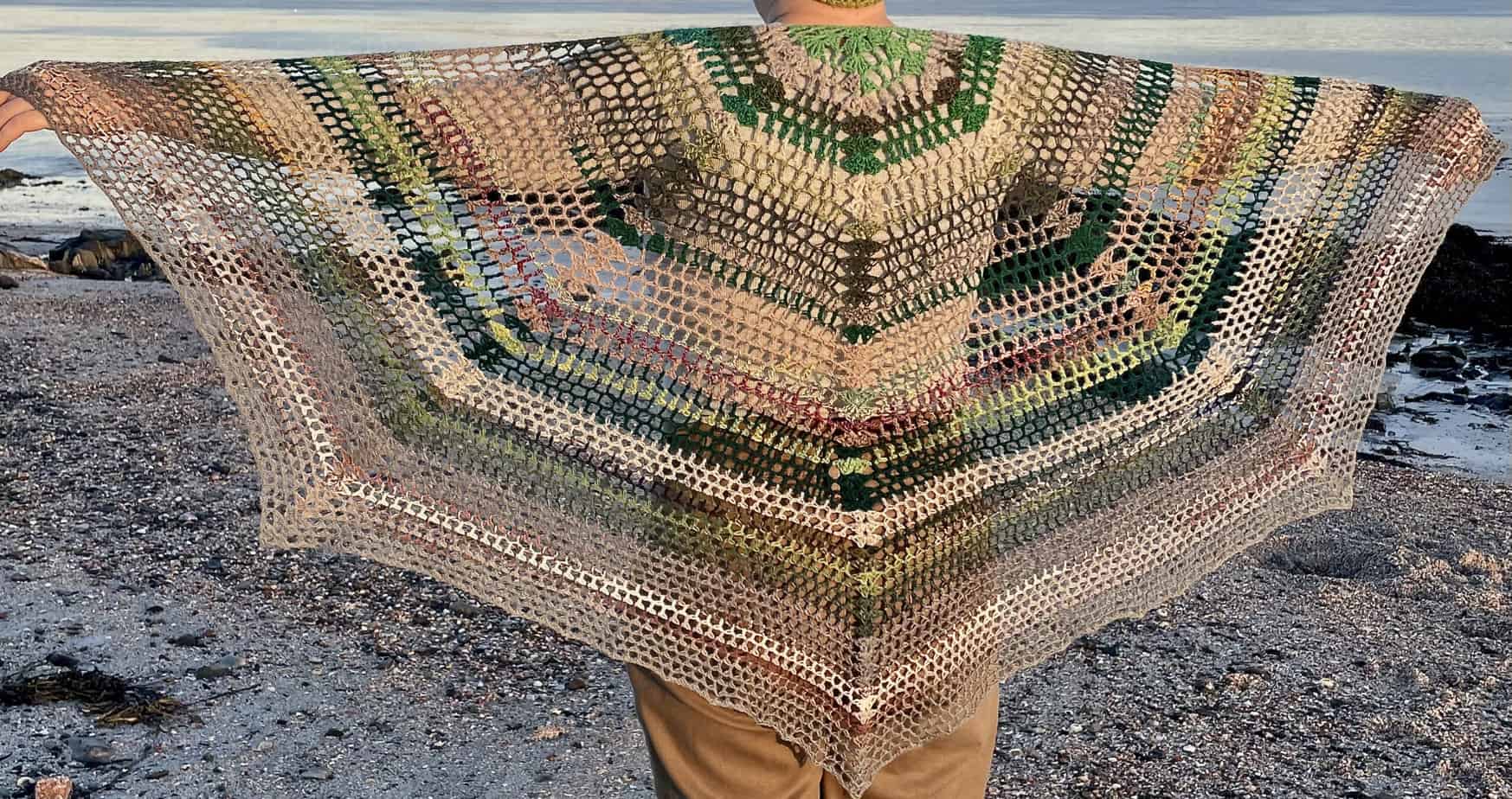 Linen Crochet Shawl- Linen