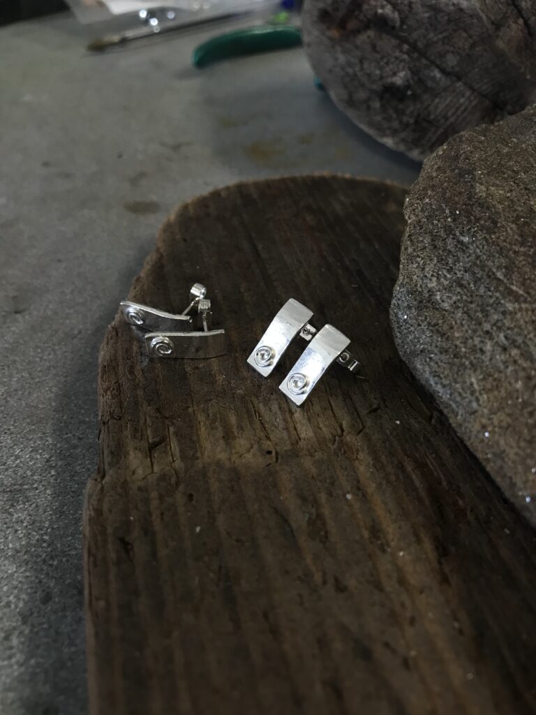 'Sandy Beach' post Earrings