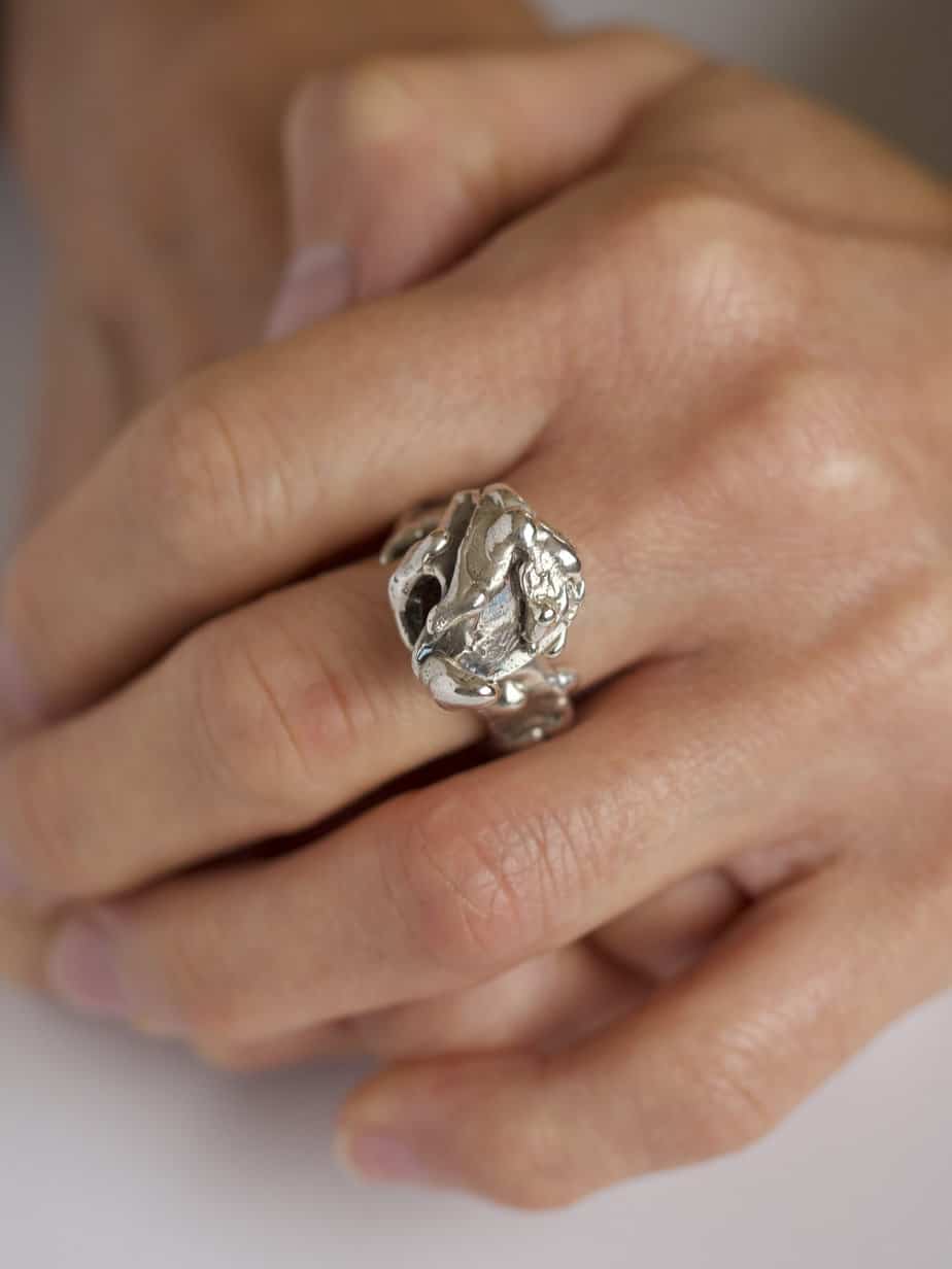 Sterling Silver Breaking Wave ring by Wild Shores Jewellery Designs, Isle of Lewis, Scotland