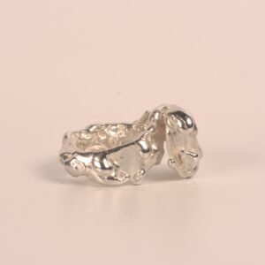 Sterling Silver Breaking Wave ring by Wild Shores Jewellery Designs, Isle of Lewis, Scotland - Side View