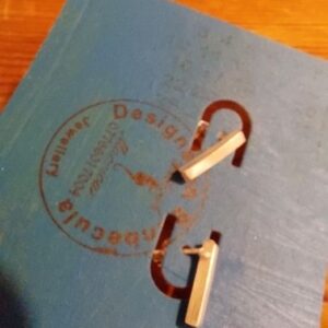 Silver line earrings - Image 2