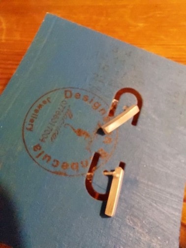 Silver line earrings