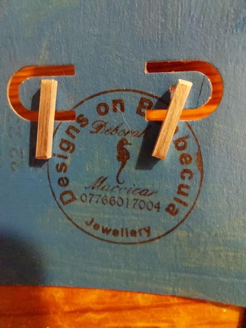 Silver line earrings