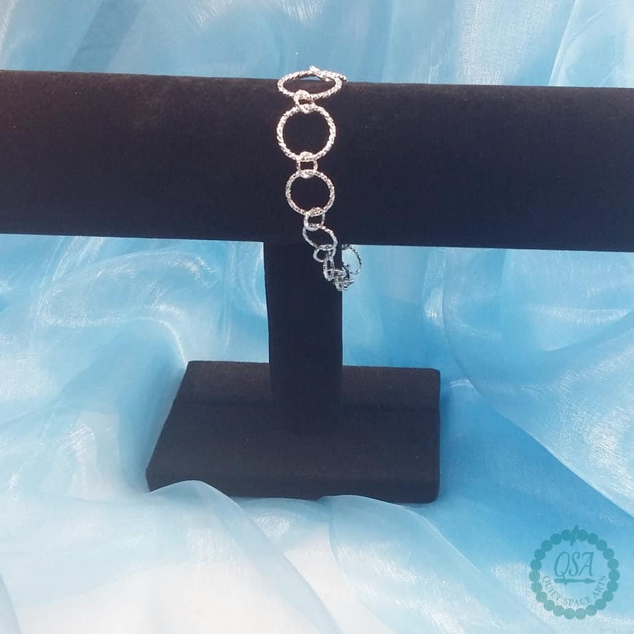 Patterned Rings of Orkney Bracelet ~ Magnetic clasp - handmade by Quiet Space Arts (view 7)
