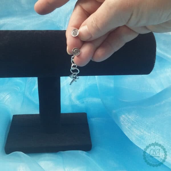 Patterned Rings of Orkney Bracelet ~ Magnetic clasp - handmade by Quiet Space Arts (view 6)