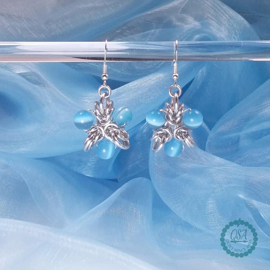 Chainmaille Elf Tri Star ~ Various Choices ~ Drop Earrings - Image 12