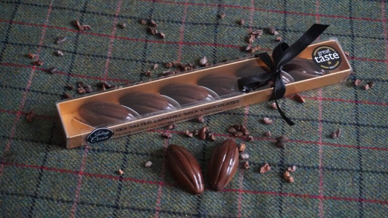 Great taste award winning Milk Chocolate Salted Caramel Chocolates - handmade by IslayCocoa