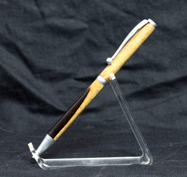Hand Crafted Two-Toned Bocote Wood Slimline Pen - handmade by Hebridean Pens