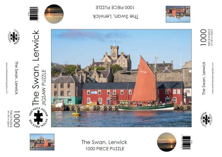 The Swan, Lerwick 1000 Piece Jigsaw Puzzle - handmade by Austin Taylor Photography (view 2)