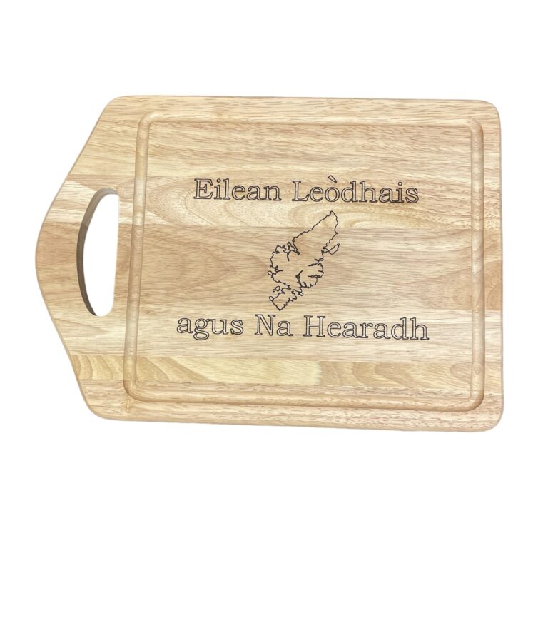 Lewis and Harris engraved Gaelic chopping board - handmade by Heb Laze