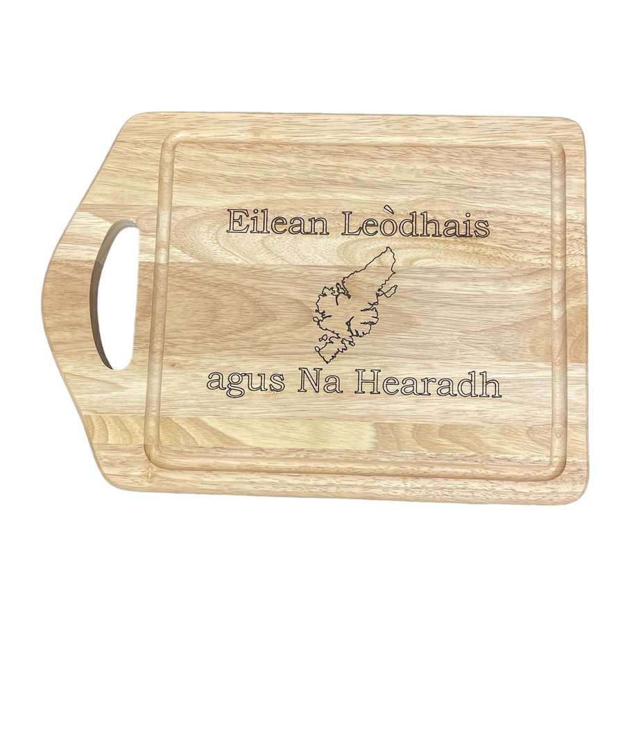 Lewis and Harris engraved Gaelic chopping board - handmade by Heb Laze