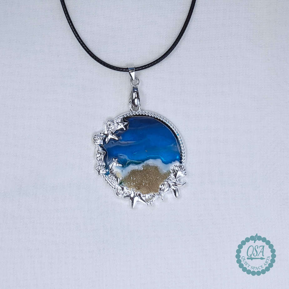 Orkney Sea Coloured Waves Necklace - Image 14