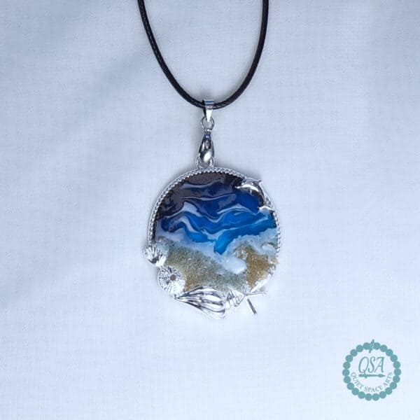 Orkney Sea Coloured Waves Necklace