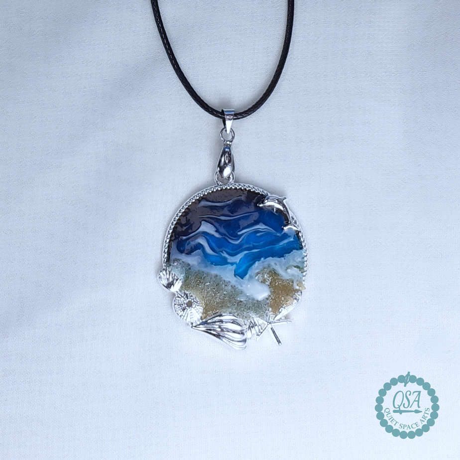 Orkney Sea Coloured Waves Necklace - Image 16