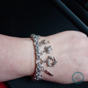 Chainmaille 'Love of the Sea' Charm Bracelet choice of fit 5" to 8" Wrist - Image 3