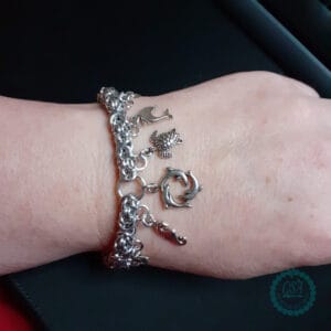 Chainmaille 'Love of the Sea' Charm Bracelet choice of fit 5" to 8" Wrist - Image 2