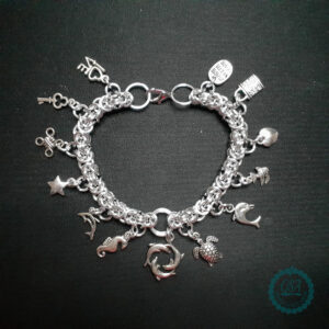 Chainmaille 'Love of the Sea' Charm Bracelet choice of fit 5" to 8" Wrist - Image 4