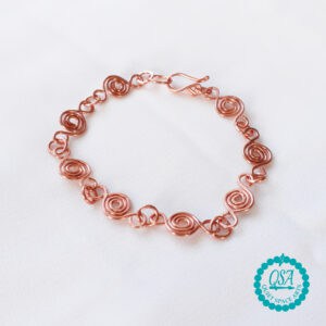 Handmade Copper Spiral 'Spiralicious' Wirewrap Unisex Bracelet - fits 6" - 7.5" - Image 3