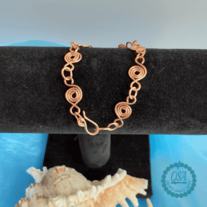 Handmade Copper Spiral 'Spiralicious' Wirewrap Unisex Bracelet - fits 6" - 7.5" - Image 2