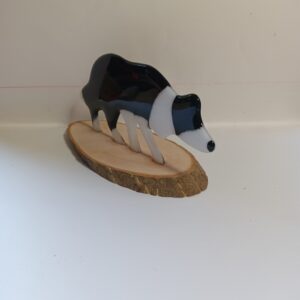 Collie sheep dog and a lamb - handmade by Arran Glass Artist (view 3)