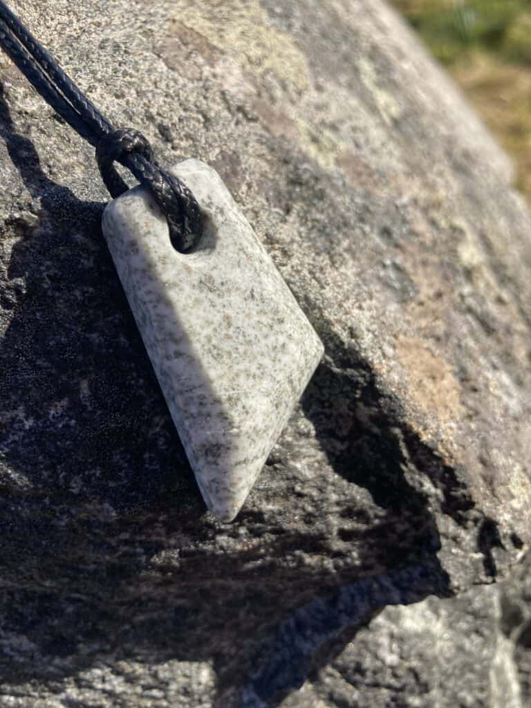 Harris marble pendant hand-carved by Gneiss Things