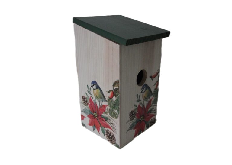 Wooden Bird Box - Blue Tit