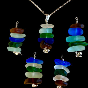 Shetland sea glass stack pendant - Image 2