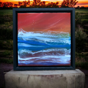 Resin seascape - Sunset - handmade by Sarah Kay Arts (view 2)