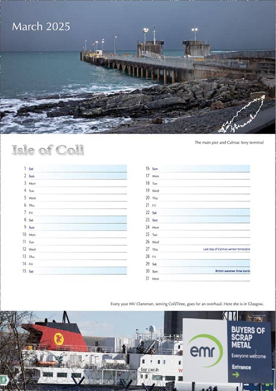 2025 Coll Calendar A3