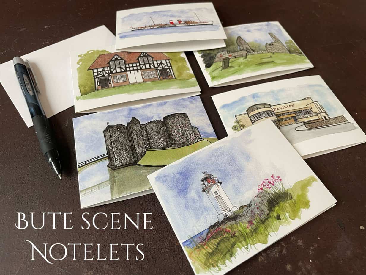 x6 Bute Scenes on Notelets
