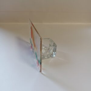 Fused glass Christmas Robin tea light holder - Image 3