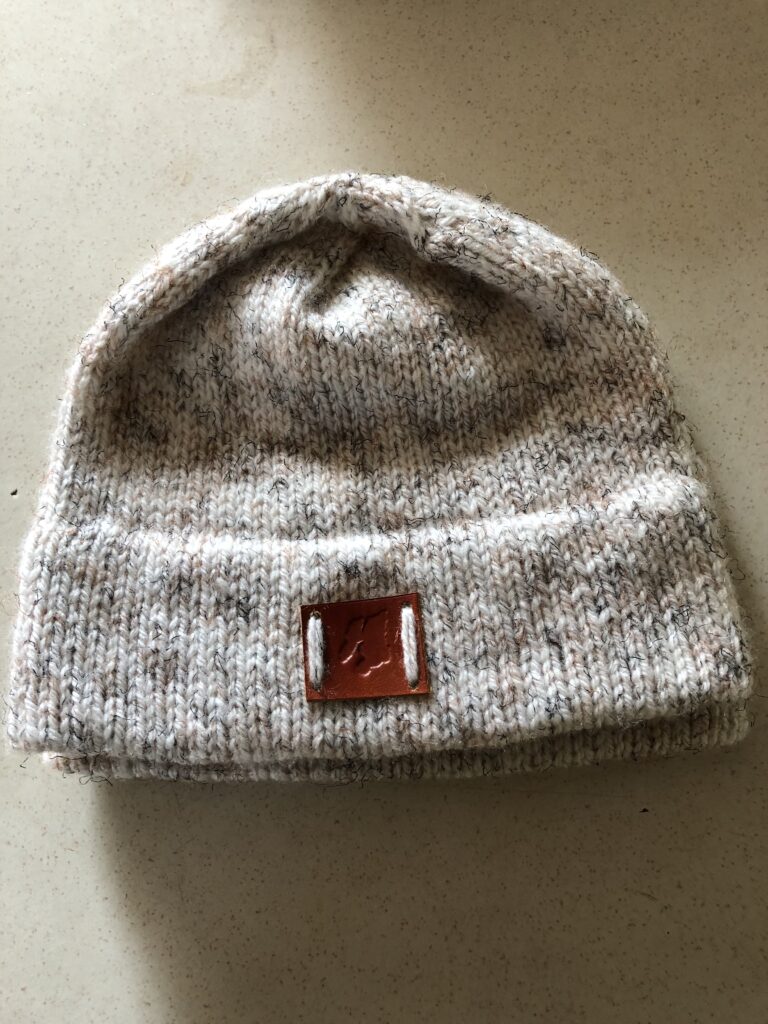 Woollen hat with Islay leather tab