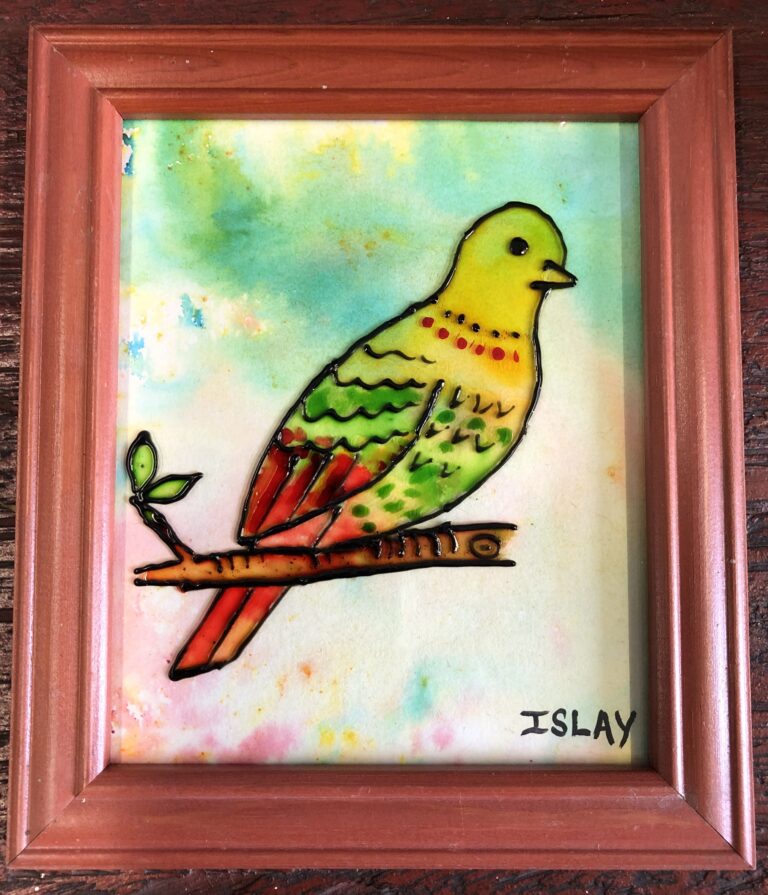 Bird Glass Painting
