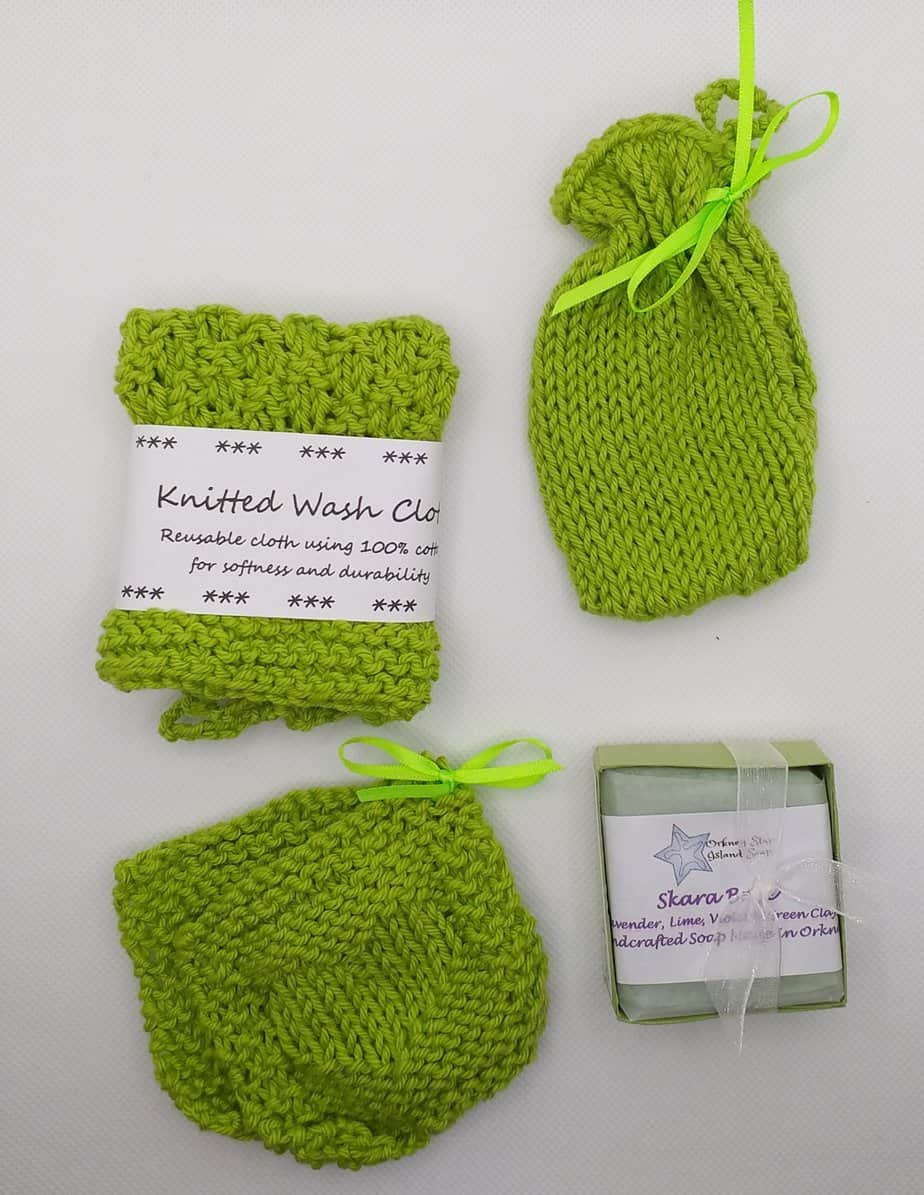 Hand Knitted Gift Box - Lime - handmade by Pretty Little Things Orkney (view 2)
