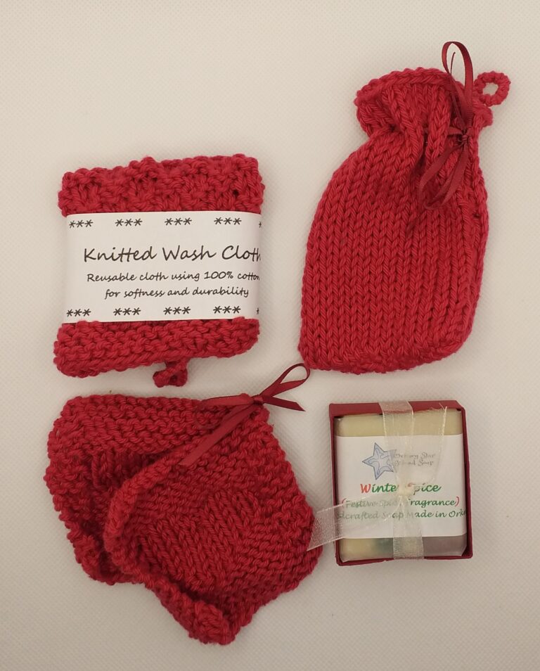 Hand Knitted Gift Box - Red - handmade by Pretty Little Things Orkney (view 2)