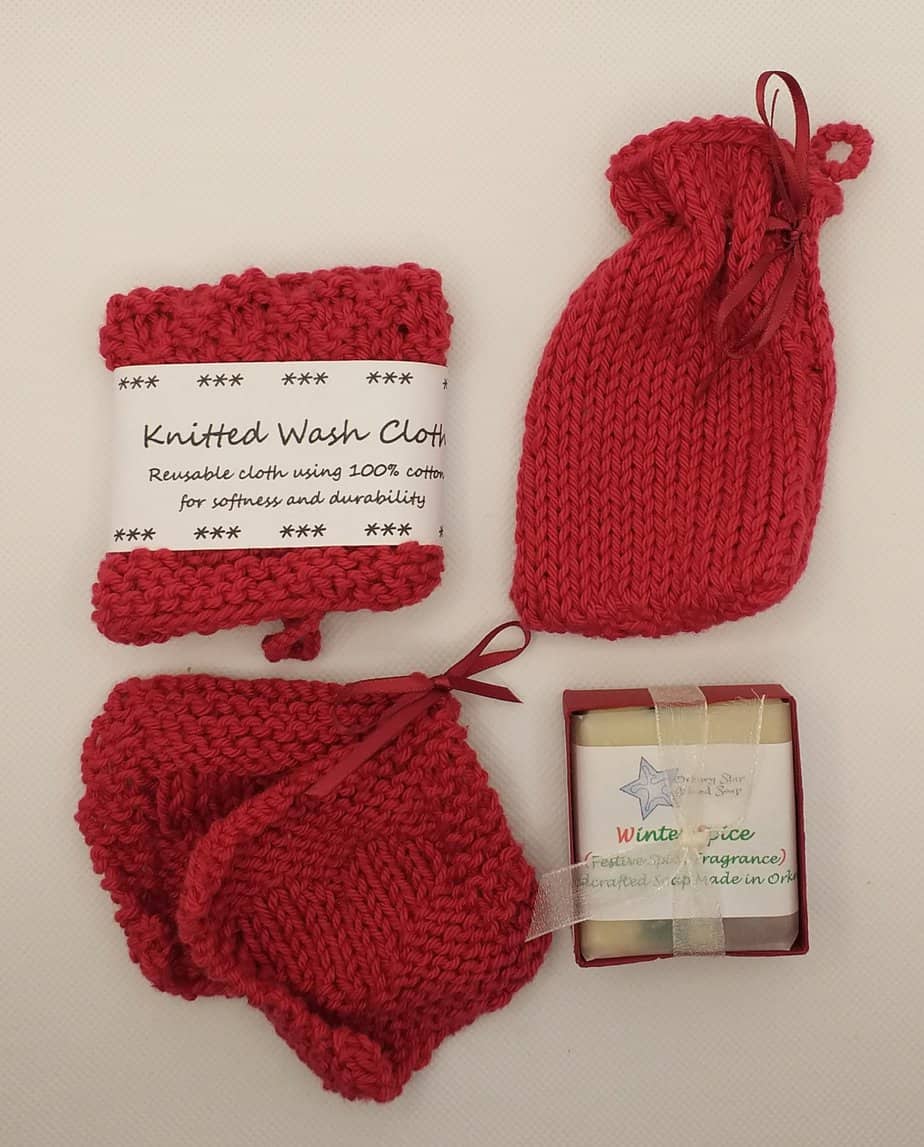 Hand Knitted Gift Box - Red - handmade by Pretty Little Things Orkney (view 2)