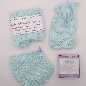 Hand Knitted Gift Box - Mint - Image 2