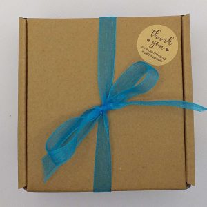 Hand Knitted Gift Box - Teal - Image 3