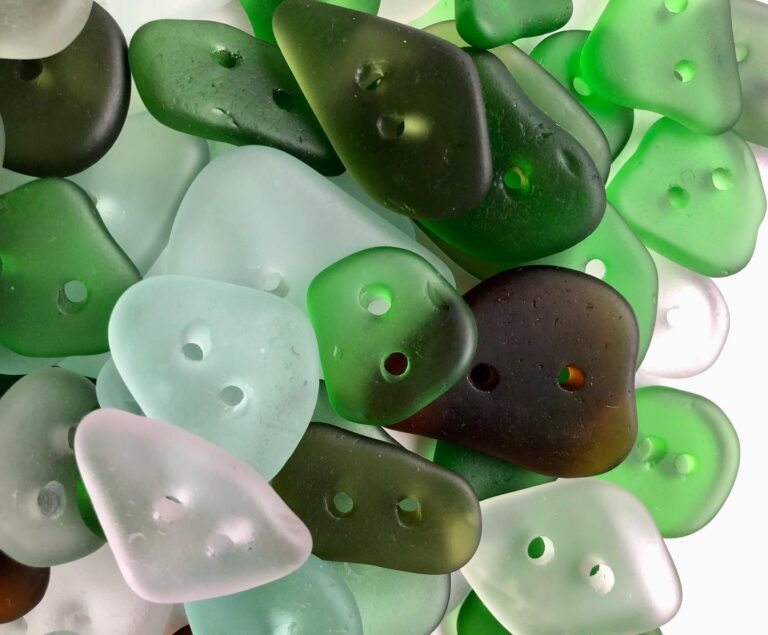 Sea glass buttons