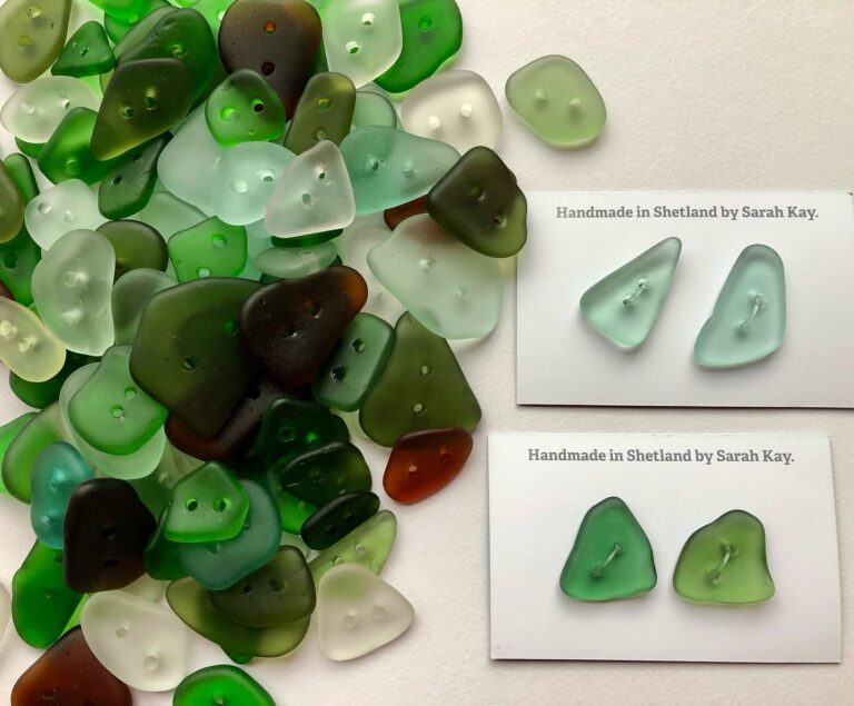 Sea glass buttons