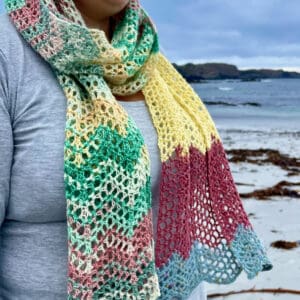 Meadow Walk Crochet Scarf - handmade by Lubadair