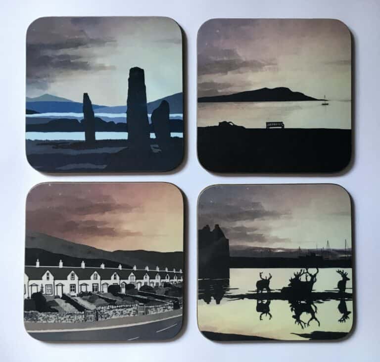 Isle of Arran Coasters - handmade by Karebell Designs