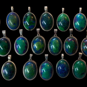 Aurora Borealis pendants, Silver Chain. - handmade by Sarah Kay Arts (view 6)