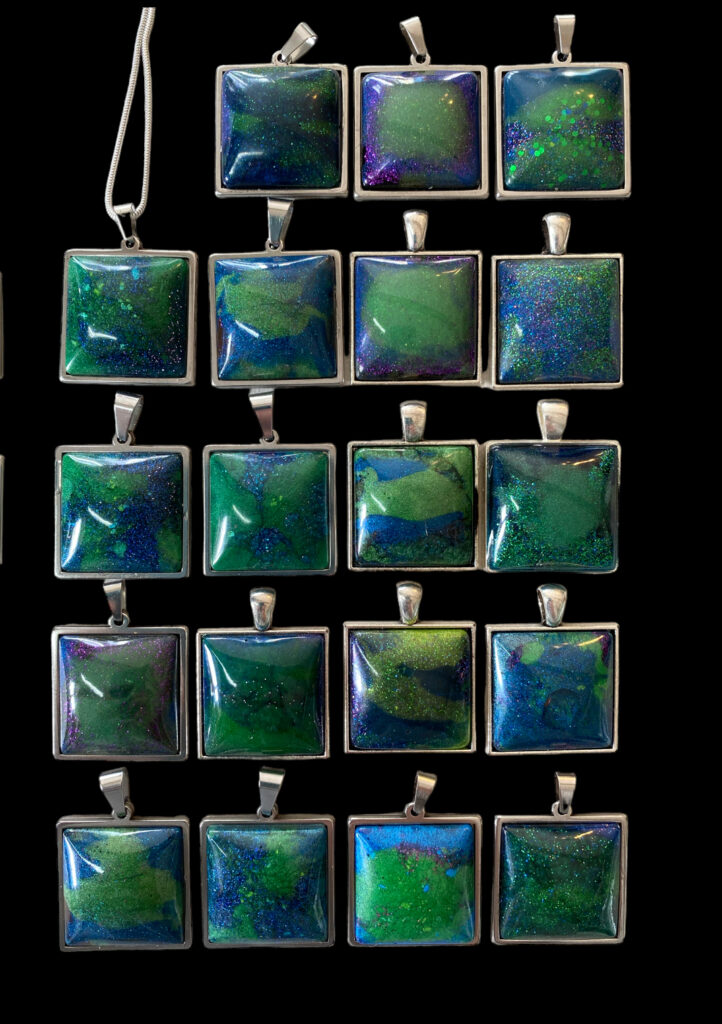 Aurora Borealis jewellery set.