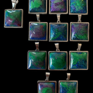 Aurora Borealis pendants, Silver Chain. - handmade by Sarah Kay Arts (view 9)