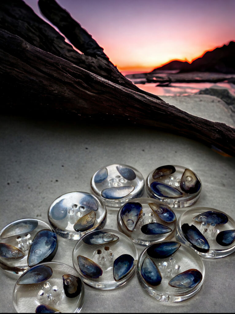 Real Mussel shell buttons! - handmade by Sarah Kay Arts (view 8)