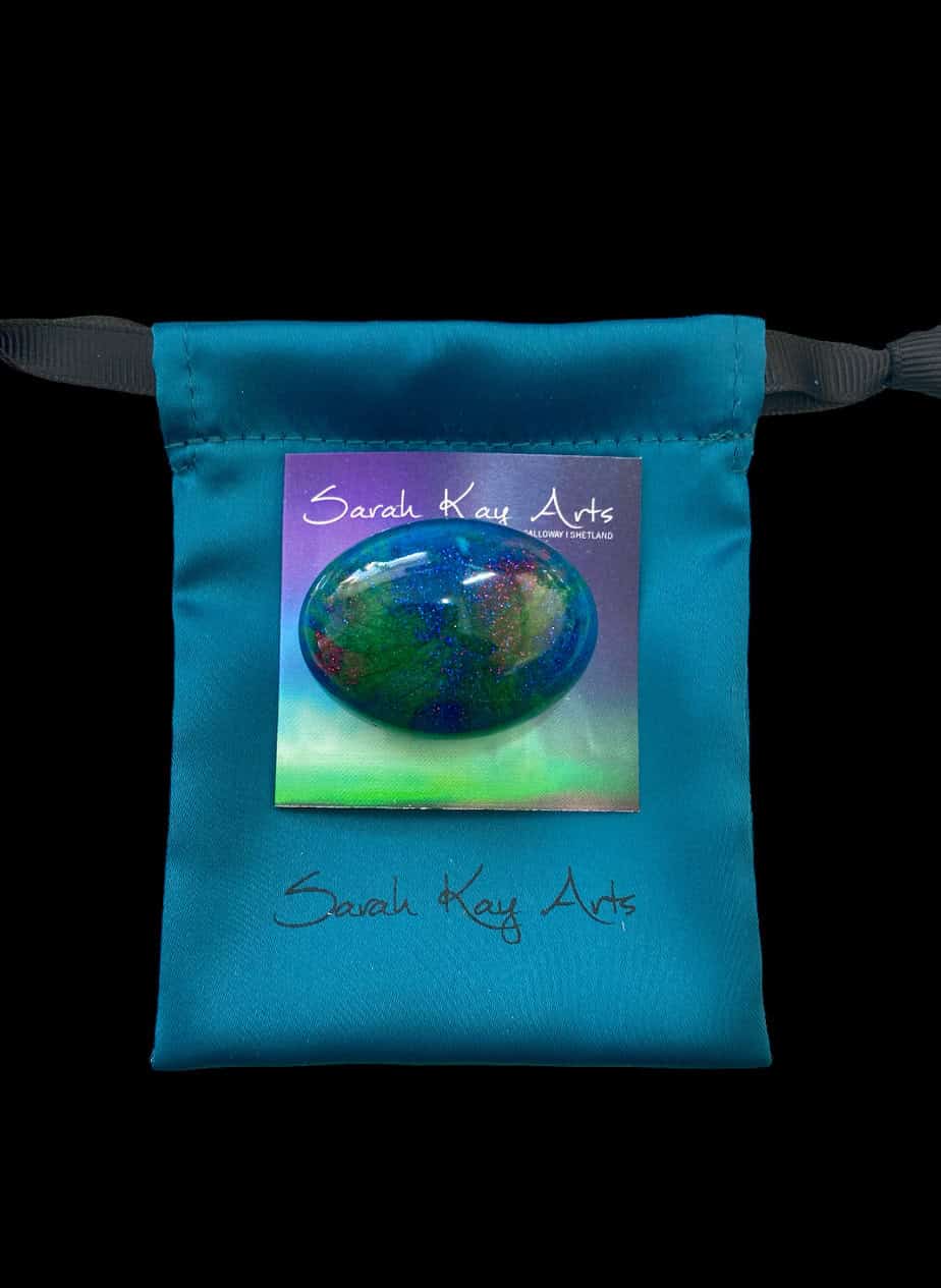 oval aurora inspired brooch